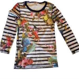 Juicy Couture  Long sleeved stripe sheer shirt medium